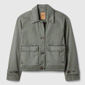 Gap Relaxed Utility Jacket - SP - Laurel Wreath Green - NWT